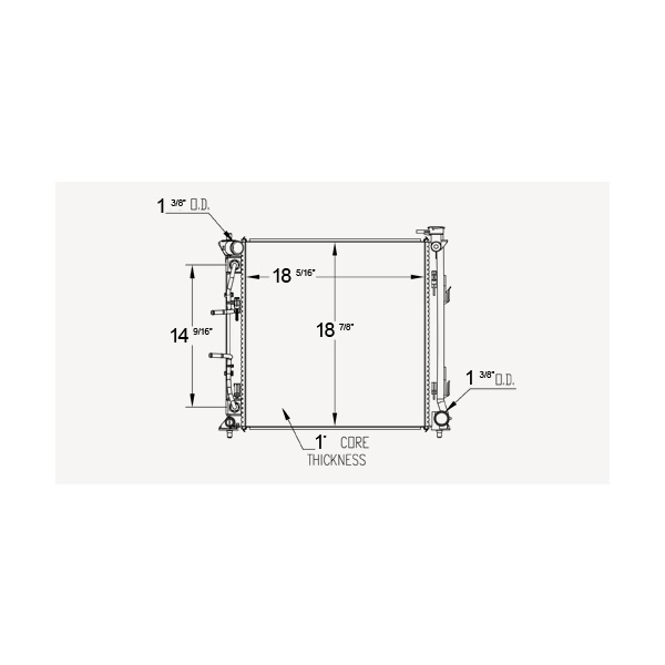 TYC Engine Coolant Radiator 13604