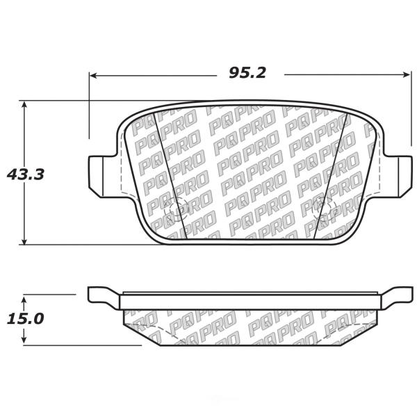 Centric Posi Quiet Pro™ Ceramic Rear Disc Brake Pads 500.13141