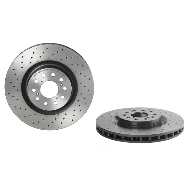 brembo UV Coated Series Drilled Vented Front Brake Rotor 09.C338.11