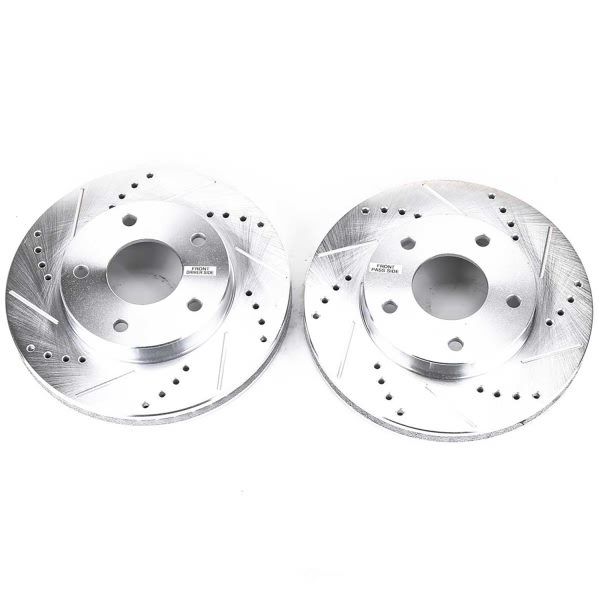 Power Stop PowerStop Evolution Performance Drilled, Slotted& Plated Brake Rotor Pair AR8638XPR