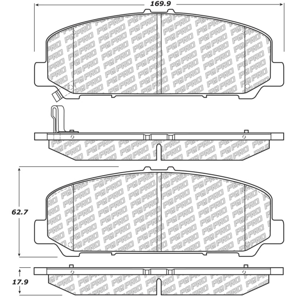 Centric Posi Quiet Pro™ Ceramic Front Disc Brake Pads 500.15090