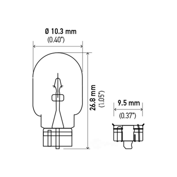 Hella 168 Standard Series Incandescent Miniature Light Bulb 168