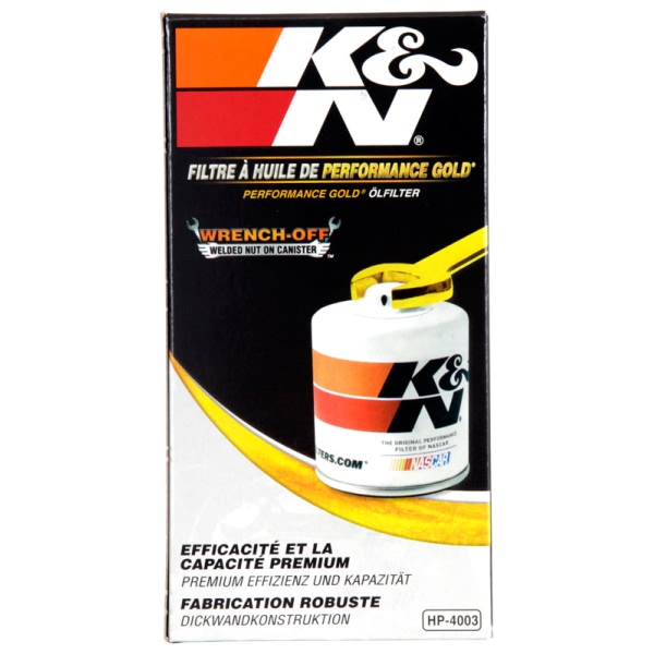 K&N Performance Gold™ Wrench-Off Oil Filter HP-4003