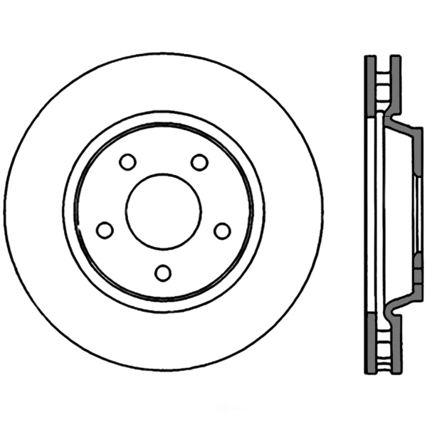 Centric Premium Vented Front Brake Rotor 125.62073