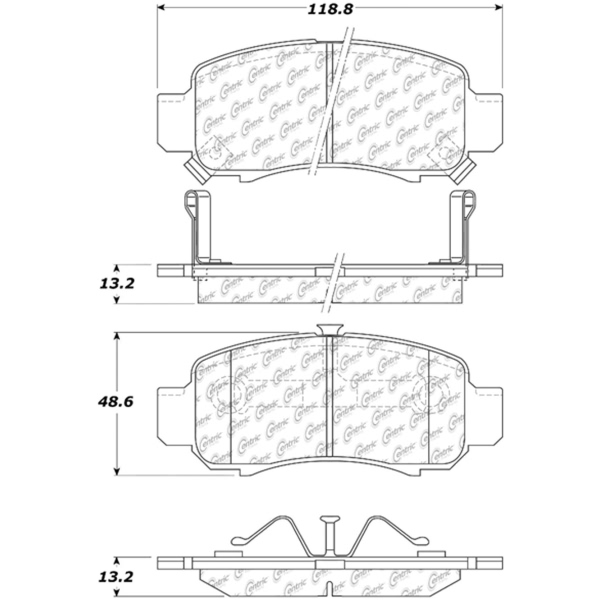 Centric Posi Quiet™ Ceramic Front Disc Brake Pads 105.08320