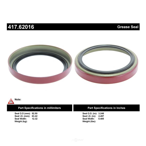 Centric Premium™ Front Outer Wheel Seal 417.62016