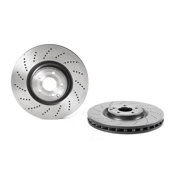 brembo UV Coated Series Drilled Vented Front Brake Rotor 09.B747.51