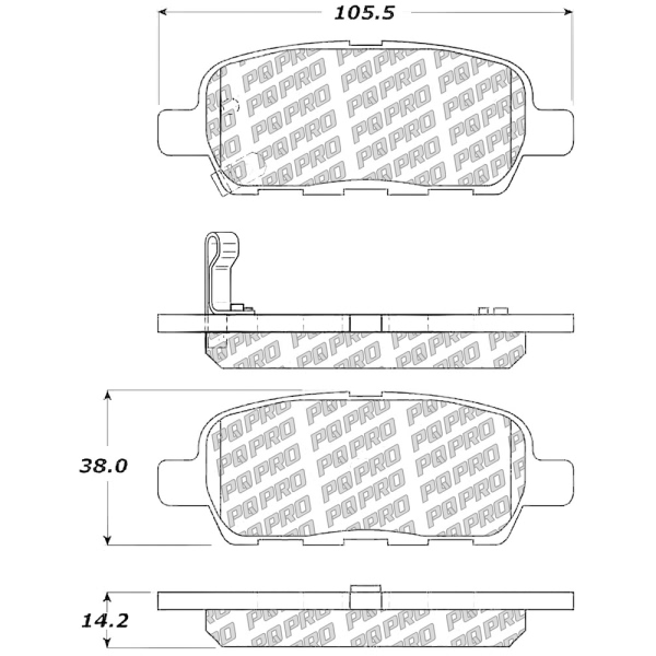 Centric Posi Quiet Pro™ Ceramic Rear Disc Brake Pads 500.09051