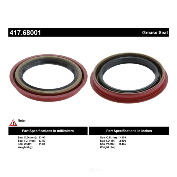 Centric Premium™ Axle Shaft Seal 417.68001