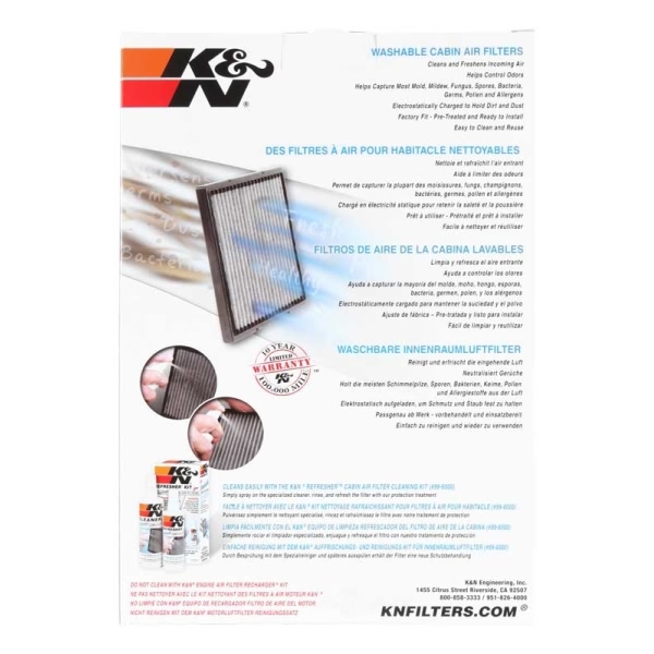 K&N Cabin Air Filter VF1001