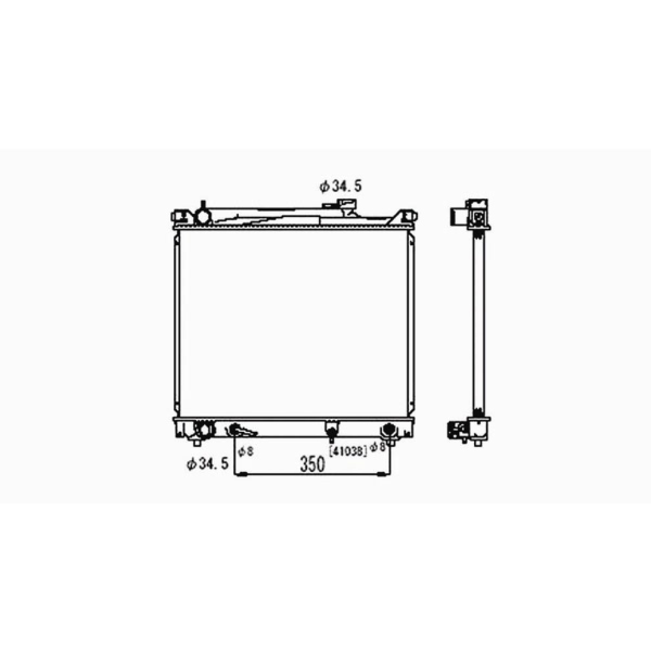 TYC Engine Coolant Radiator 2087