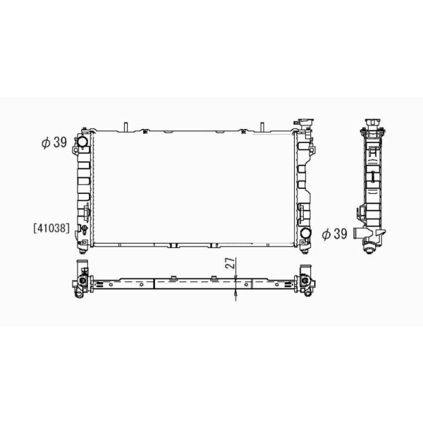 TYC Engine Coolant Radiator 2311