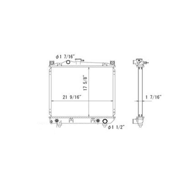 TYC Engine Coolant Radiator 981