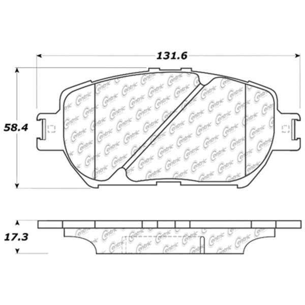 Centric Premium Ceramic Front Disc Brake Pads 301.09080