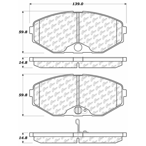 Centric Posi Quiet™ Ceramic Front Disc Brake Pads 105.05870