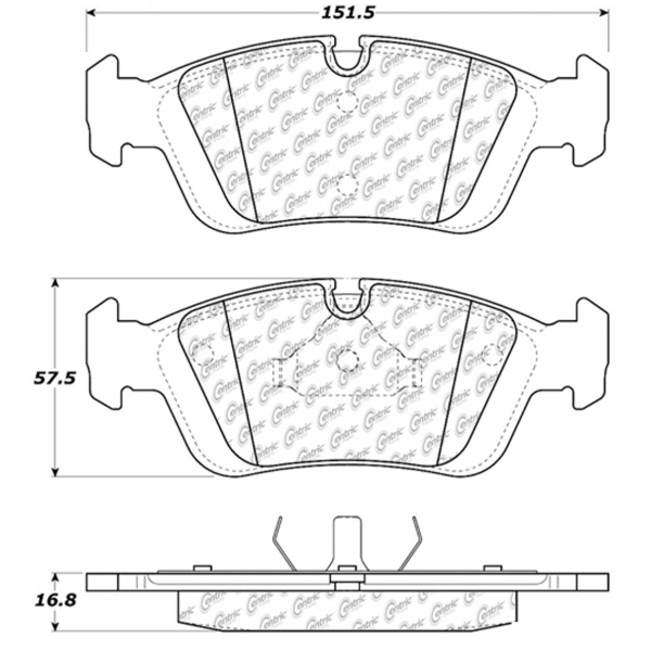 Centric Posi Quiet™ Ceramic Front Disc Brake Pads 105.05580