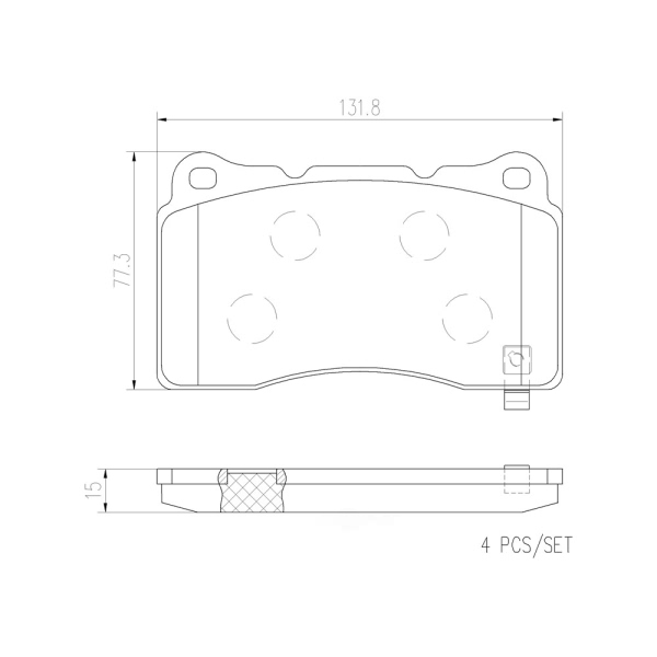 brembo Premium Ceramic Front Disc Brake Pads P09004N
