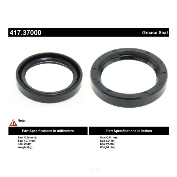Centric Premium™ Rear Wheel Seal 417.37000