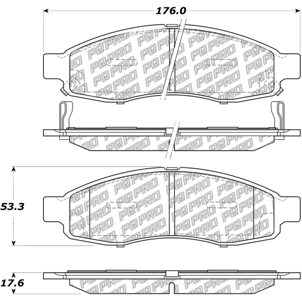 Centric Posi Quiet Pro™ Ceramic Front Disc Brake Pads 500.11830