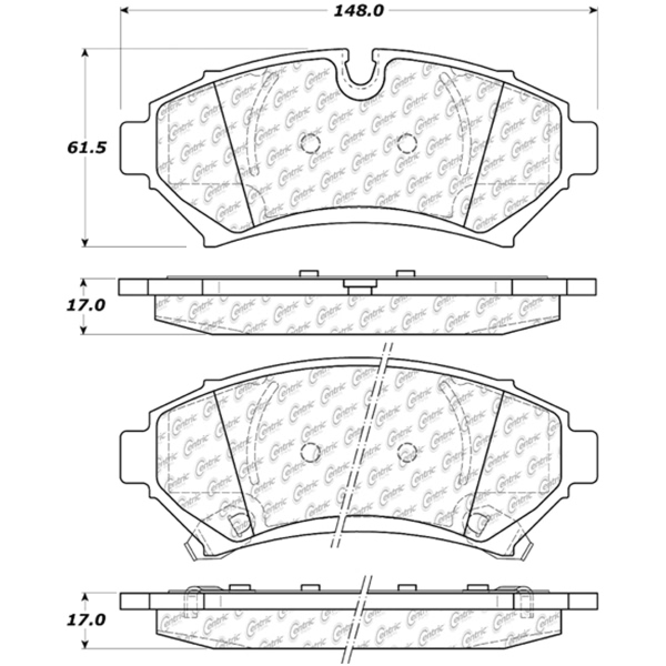 Centric Posi Quiet™ Ceramic Front Disc Brake Pads 105.07530