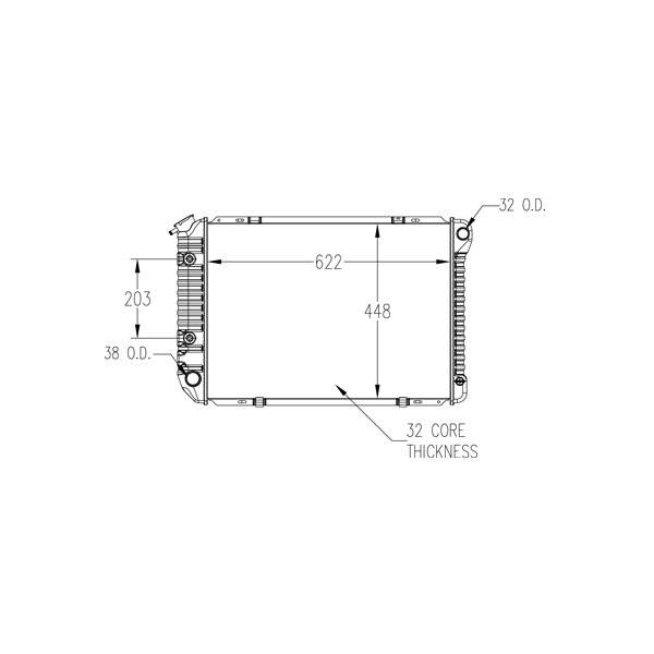 TYC Engine Coolant Radiator 556