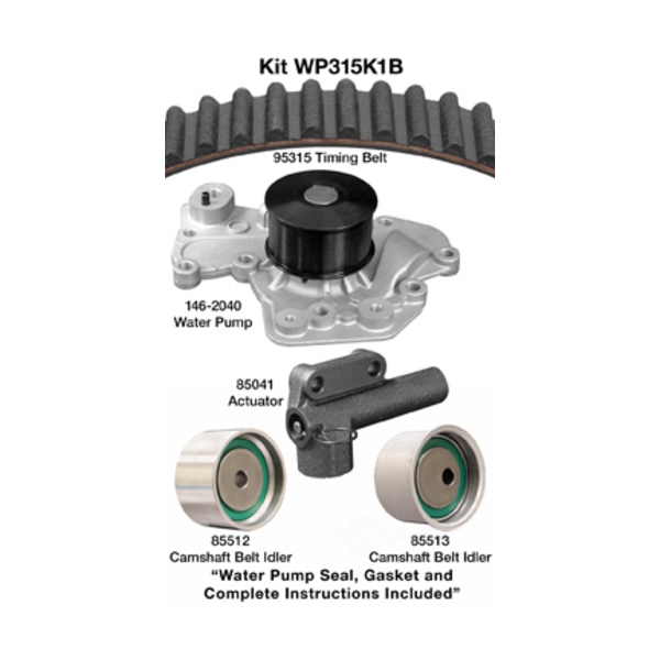 Dayco Timing Belt Kit With Water Pump WP315K1B