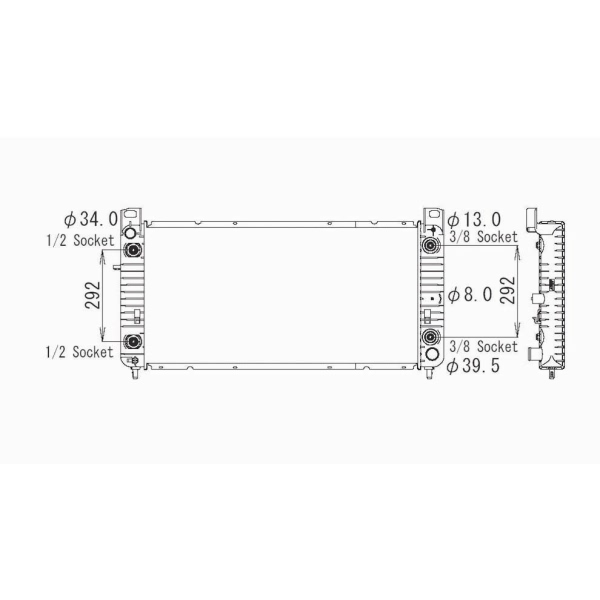 TYC Engine Coolant Radiator 2370