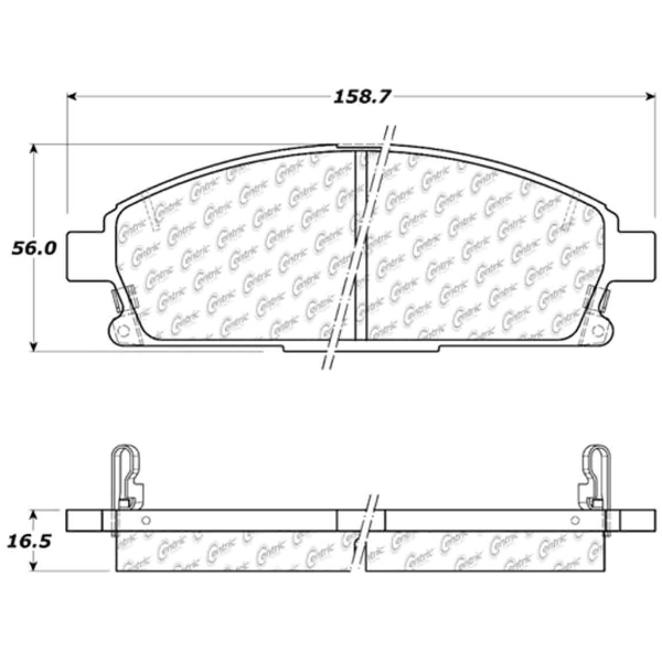 Centric Posi Quiet™ Extended Wear Semi-Metallic Front Disc Brake Pads 106.06911