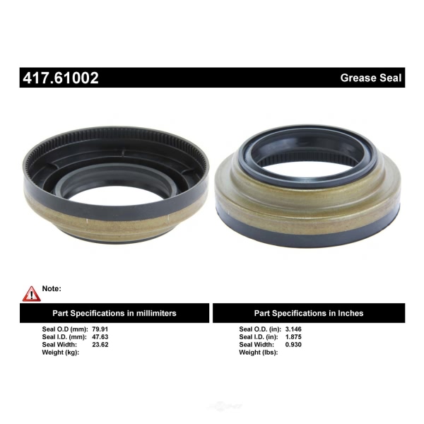 Centric Premium™ Axle Shaft Seal 417.61002