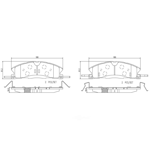 brembo Premium Ceramic Front Disc Brake Pads P24178N