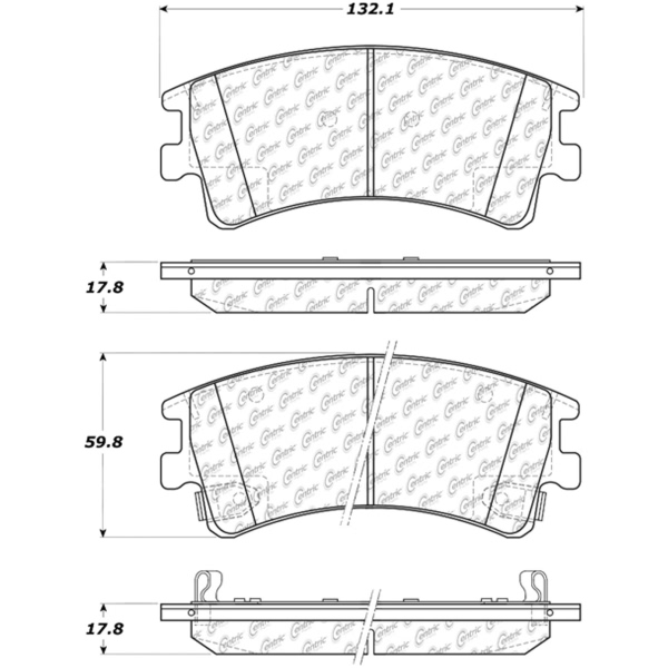 Centric Posi Quiet™ Ceramic Front Disc Brake Pads 105.09570