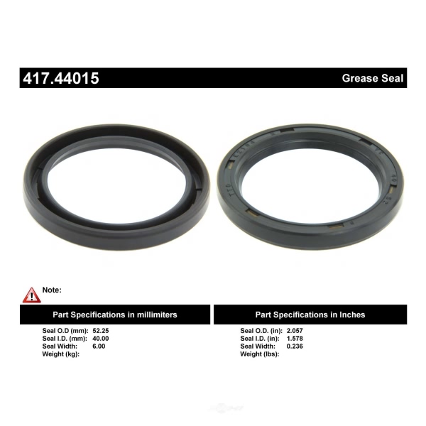 Centric Premium™ Front Inner Wheel Seal 417.44015