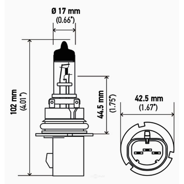 Hella 9007Sb Standard Series Halogen Light Bulb 9007SB