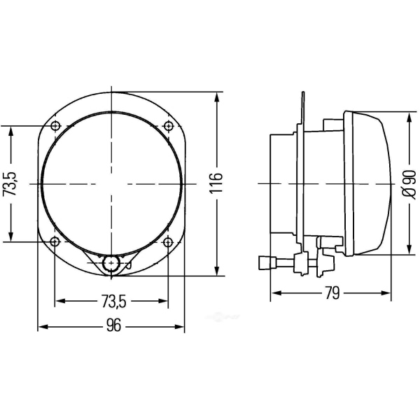 Hella Driver Side Replacement Fog Light 009295071