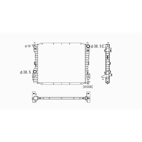 TYC Engine Coolant Radiator 2789