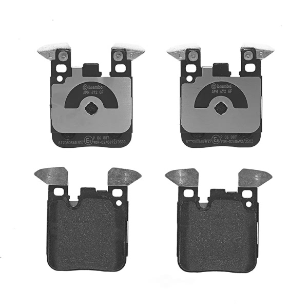 brembo Premium Low-Met OE Equivalent Rear Brake Pads P06087