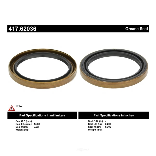 Centric Premium™ Axle Shaft Seal 417.62036