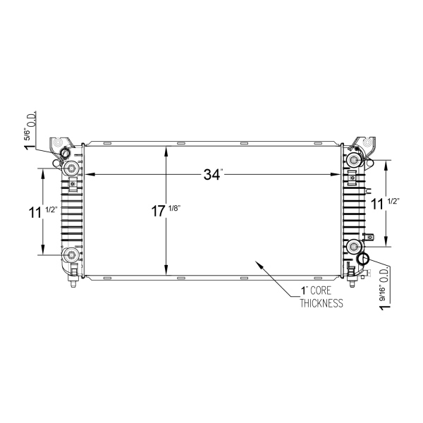 TYC Engine Coolant Radiator 13398