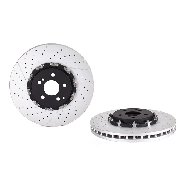 brembo OE Replacement Drilled and Slotted Vented Front Brake Rotor 09.9764.23