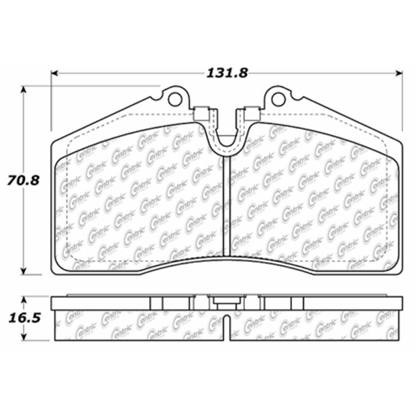 Centric Posi Quiet™ Extended Wear Semi-Metallic Front Disc Brake Pads 106.06090