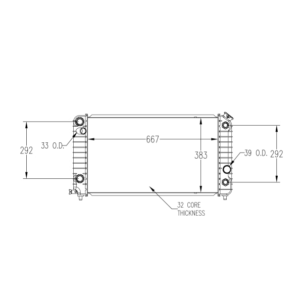 TYC Engine Coolant Radiator 1533