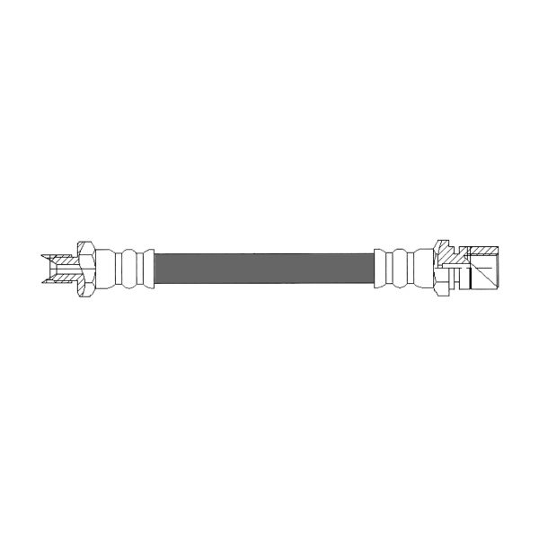 Centric Rear Brake Hose 150.44401