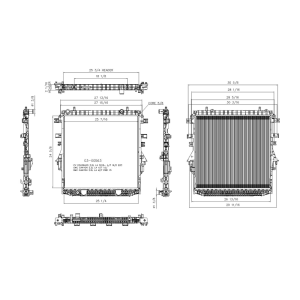 TYC Engine Coolant Radiator 13501