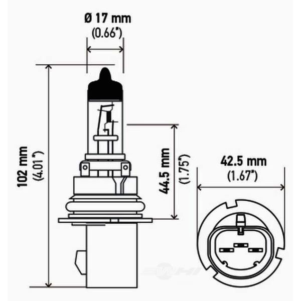 Hella 9007Ll Long Life Series Halogen Light Bulb 9007LL