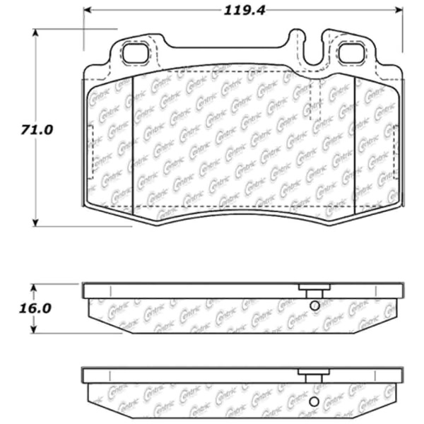 Centric Posi Quiet™ Semi-Metallic Front Disc Brake Pads 104.08473