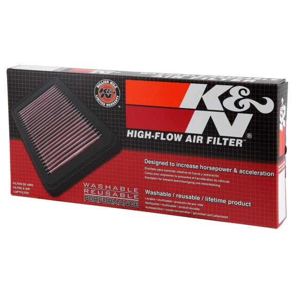 K&N 33 Series Panel Red Air Filter （12.813" L x 7.688" W x 1" H) 33-2121-1