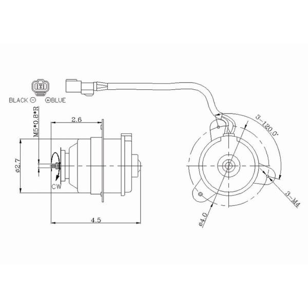 TYC Driver Side Engine Cooling Fan Motor 630170