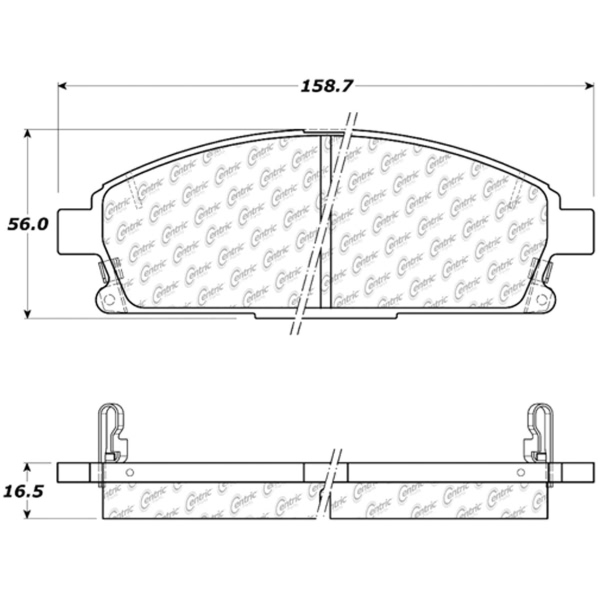 Centric Posi Quiet™ Extended Wear Semi-Metallic Front Disc Brake Pads 106.06910