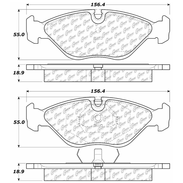 Centric Posi Quiet™ Ceramic Front Disc Brake Pads 105.04030