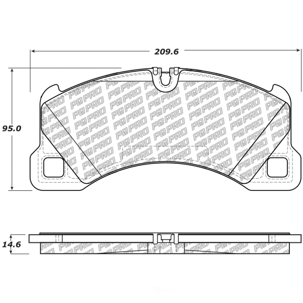Centric Posi Quiet Pro™ Semi-Metallic Front Disc Brake Pads 500.13490